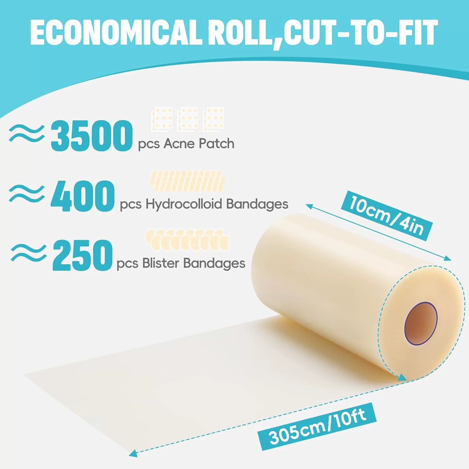 Hydrocolloid Patch Roll – Customizable Acne & Blemish Treatment