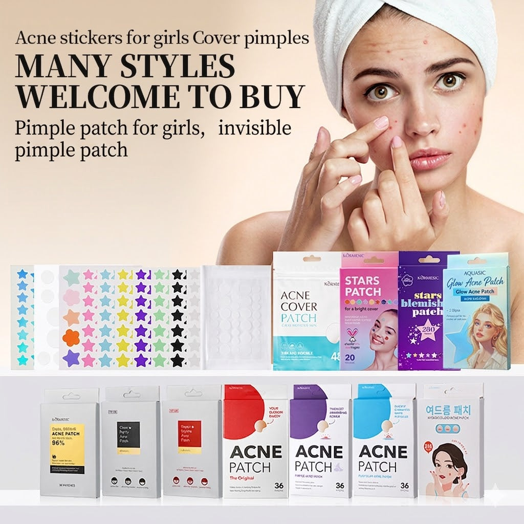 Star-Shaped Hydrocolloid Pimple Patches – Acne & Blemish Care